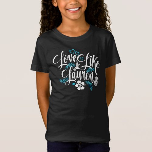 Love Like Lauren Hibiscuses  Hummingbird Kids T_S T_Shirt