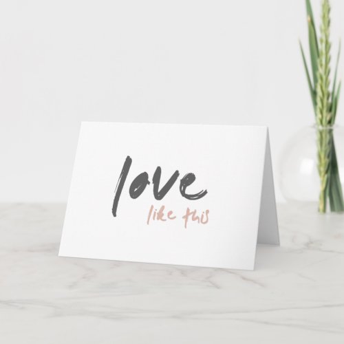 Love like This Modern Muted Blush Pink Song Lyric Card
