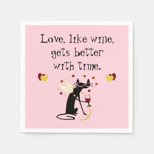 Love Like Wine Valentine Napkins