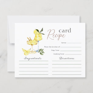 Love Limoncello Cocktail Bridal Shower Recipe Card