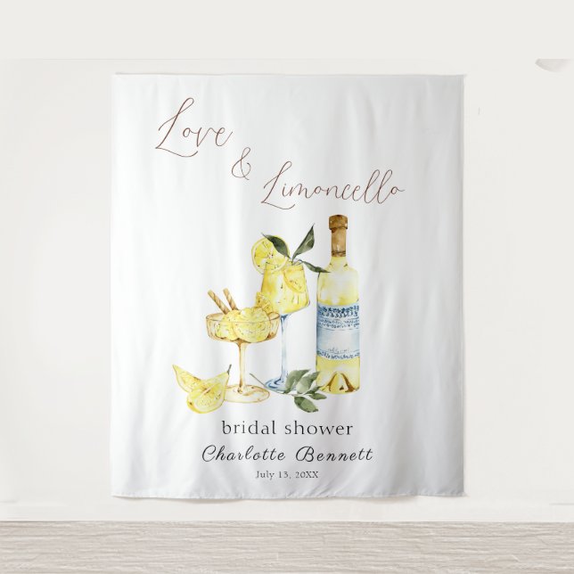 Love Limoncello Cocktail Bridal Shower Tapestry (Front)