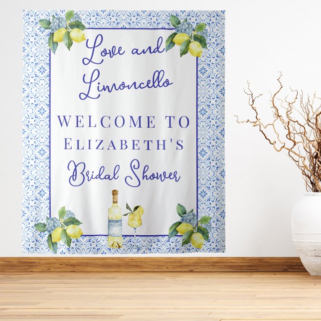 Love & Limoncello Italian Bridal Shower Backdrop (Creator Uploaded)
