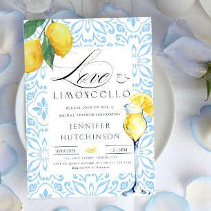 Love & Limoncello Italian Cocktail Bridal Shower Invitation