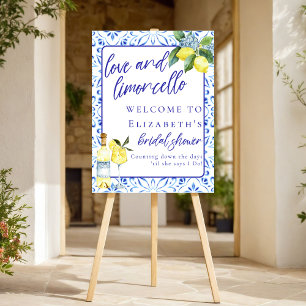 Love Limoncello Italian Handwritten Bridal Shower  Foam Board