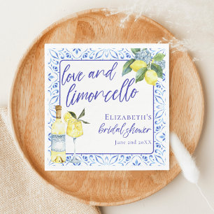 Love Limoncello Italian Handwritten Bridal Shower Napkins