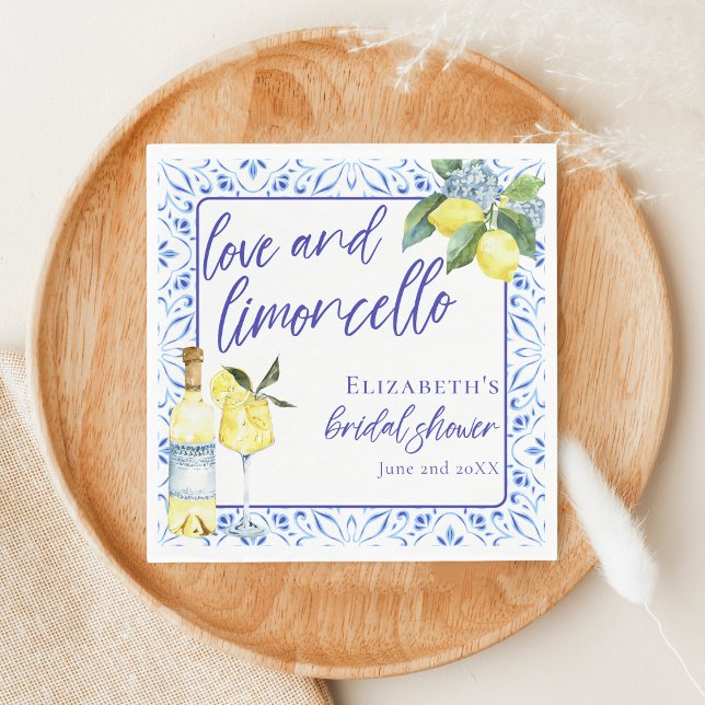 Love Limoncello Italian Handwritten Bridal Shower  Napkins (Creator Uploaded)