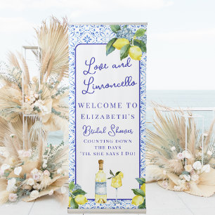 Love & Limoncello Italian Lemons Bridal Shower Retractable Banner