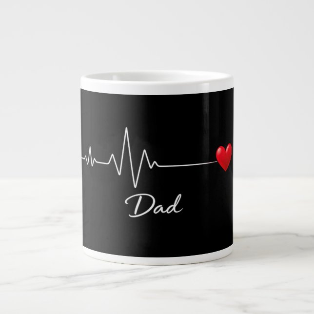 Love Line Dad Gift Giant Coffee Mug (Front)