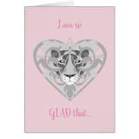 Love Lioness Locket (icy pink) Valentine's card
