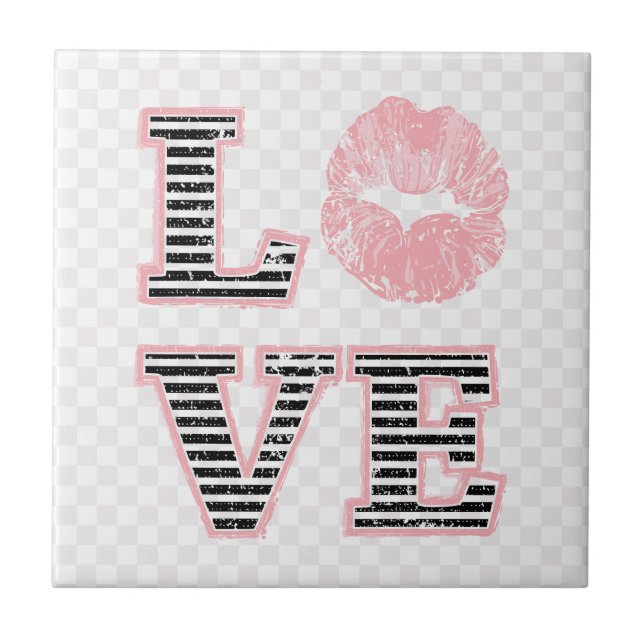 Love Lips Ceramic Tile (Front)