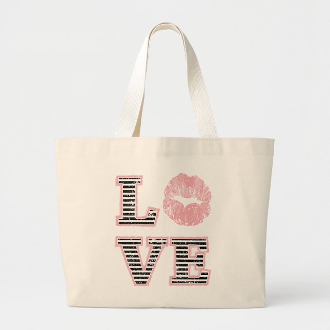Love Lips Large Tote Bag (Front)