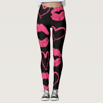 Love Lips Leggings by TheLipstickLady at Zazzle