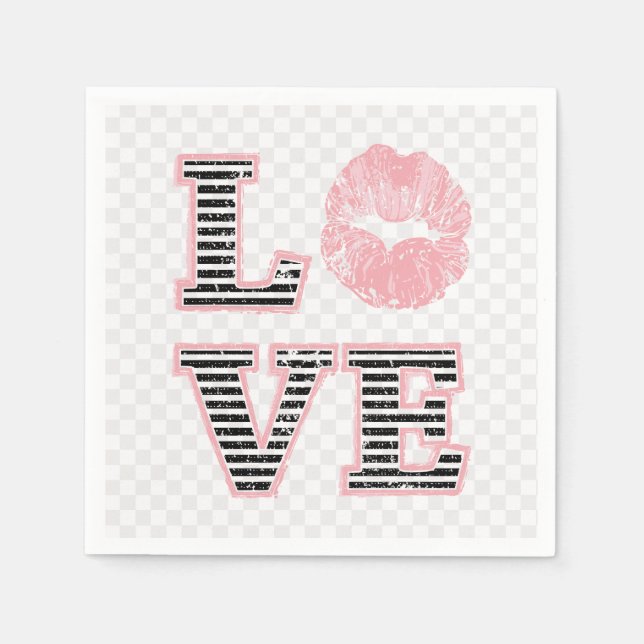Love Lips Napkins (Front)
