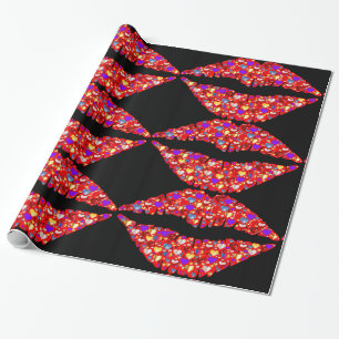love lips wrapping paper