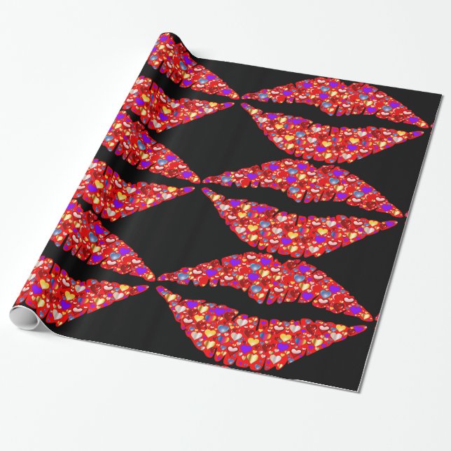 love lips wrapping paper (Unrolled)