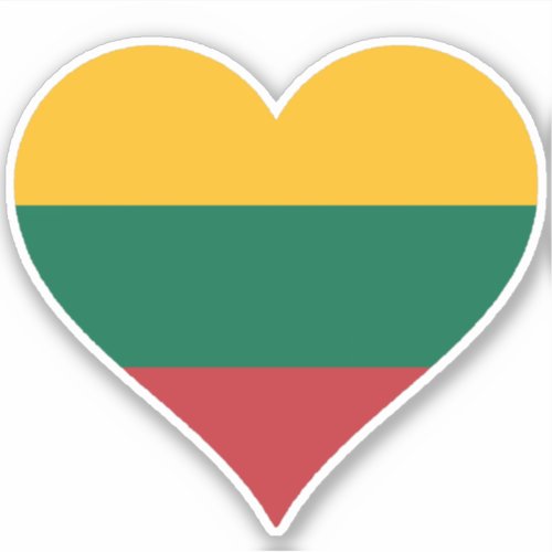 Love Lithuania Flag Sticker