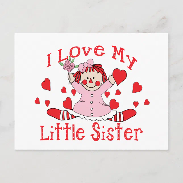 Love Little Sister Postcard Zazzle 7406