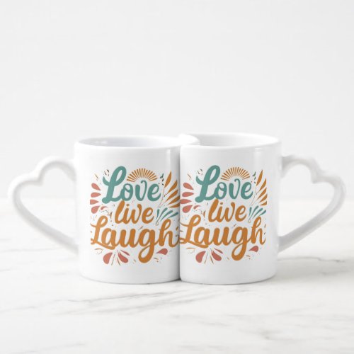 Love live laugh coffee mug set