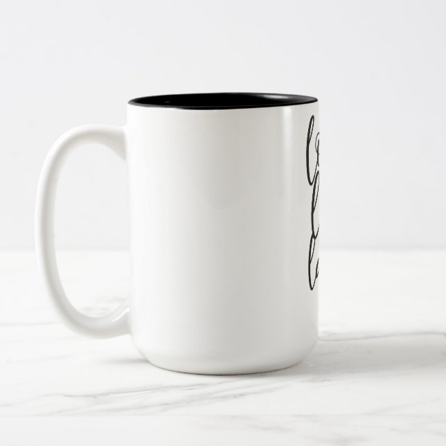 Love, Live, Laugh Two-Tone Coffee Mug (Left)