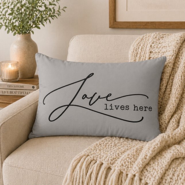 Love Lives Here Accent Pillow (Creator Uploaded)