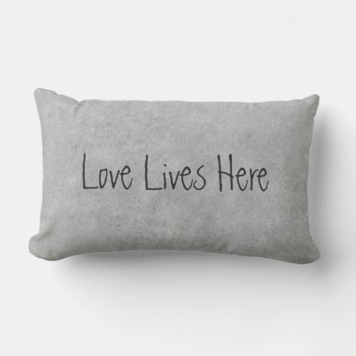 Love Lives Here Couples Personalized Lumbar Pillow