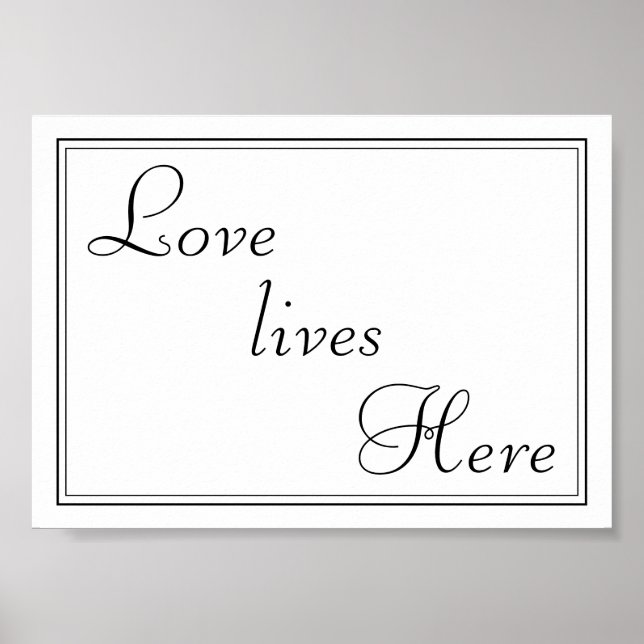 Love lives here poster (Front)