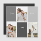 Love Lives Here | Three Photo Family Gift (Front/Back)