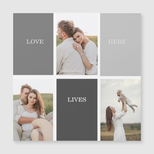 Love Lives Here | Three Photo Family Gift (Front)
