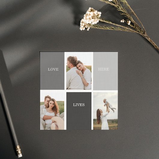 Love Lives Here | Three Photo Family Gift
