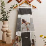 Love Lives Here | Three Photo Family Gift Apron<br><div class="desc">Presenting a heartwarming and personalized gift that celebrates the essence of family, featuring a beautiful grey frame adorned with a touching "Love Lives Here" quote and three cherished photos. Every time the recipient catches a glimpse of this remarkable gift, their heart will be filled with fond memories and a profound...</div>