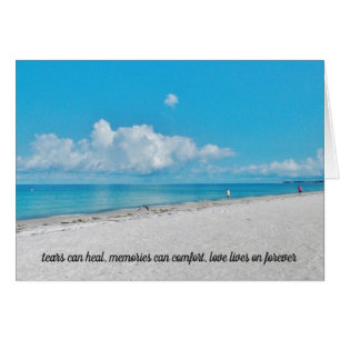 "Love lives on" Beachscape Cards