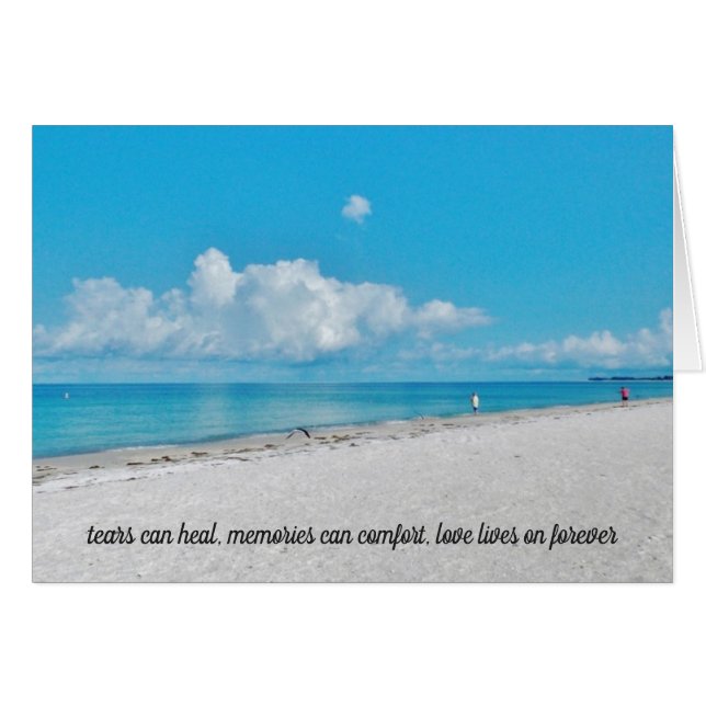 "Love lives on" Beachscape Cards (Front Horizontal)