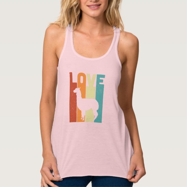 Love Llama Alpaca Tank Top (Front)