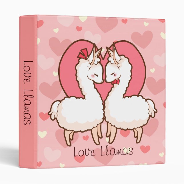 Love Llamas Heart Binder (Front/Spine)