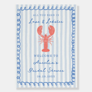 Love & Lobster Bridal Shower Welcome Foam Boards