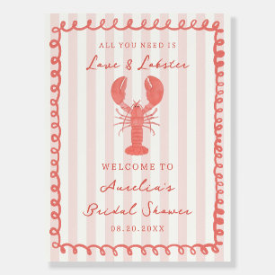 Love & Lobster Bridal Shower Welcome Foam Boards