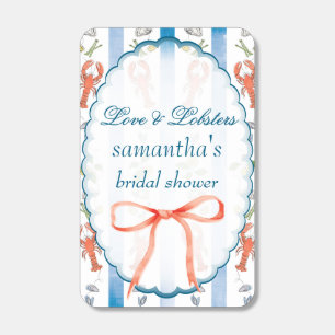 Love & Lobster Coquette Bow Wedding Bridal Shower Matchboxes