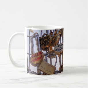 Love Locks and Eiffel Tower. Paris. France. Coffee Mug