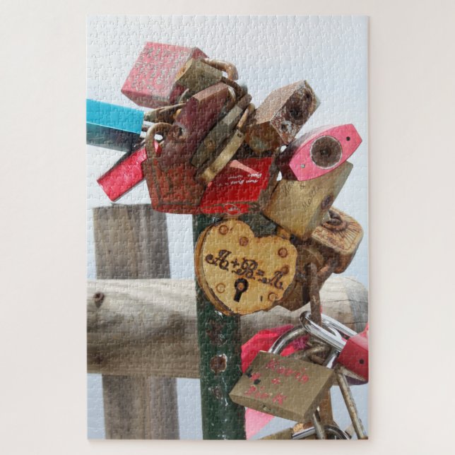 Love Locks in Mallorca Spain Jigsaw Puzzle (Vertical)