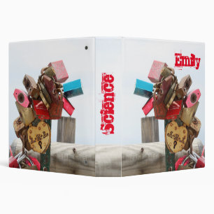 Love Locks School Class 3 Ring Binder