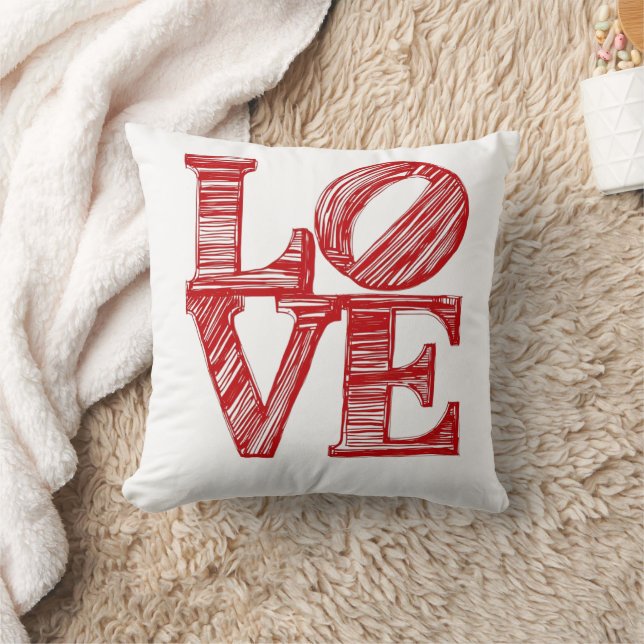 LOVE Logo Pillow, Valentine's day gift Throw Pillow (Blanket)