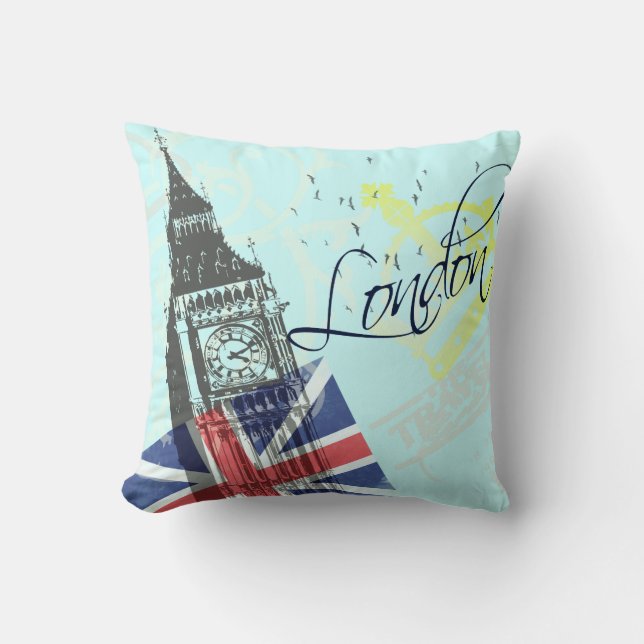 Love London Throw Pillow (Front)