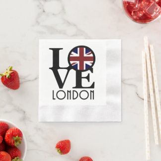 LOVE London (UK flag) Napkins