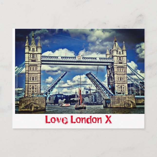 Love London X - Tower Bridge Postcard (Front)