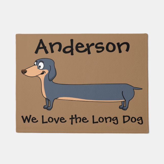 Love Long Dog - Dachshund (2) 18" x 24" Door Mat (Front)