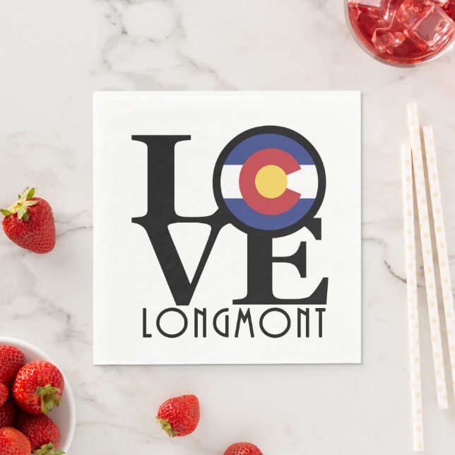 LOVE Longmont Colorado Napkins (Insitu)