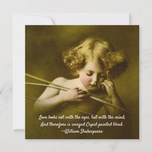 Love Looks Not With The Eyes Cupid Asleep Card