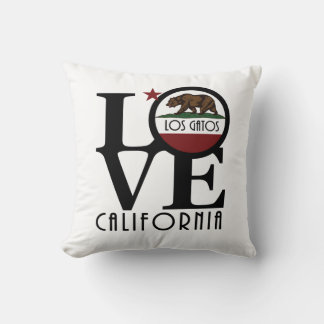 LOVE Los Gatos California Throw Pillow