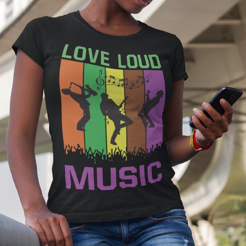 Love Loud Music Country Techno T_Shirt