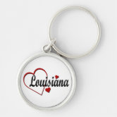 I Love Louisiana Keychain